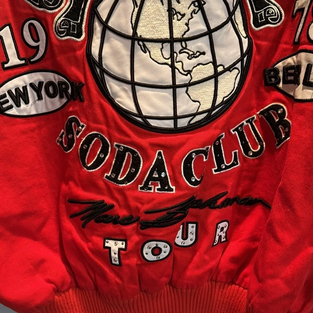 Pelle Pelle a club Red Jacket with Embroidered Design EUC 4XL